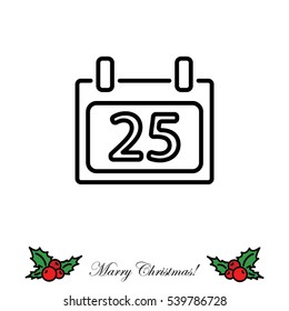 Web line icon. Calendar