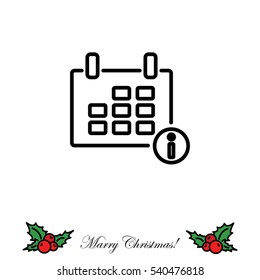 Web line icon. Calendar
