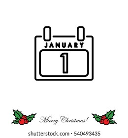 Web line icon. Calendar
