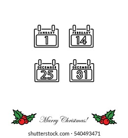 Web line icon. Calendar