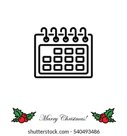 Web line icon. Calendar