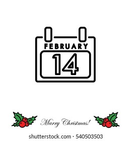 Web line icon. Calendar