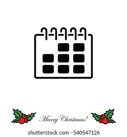 Web line icon. Calendar