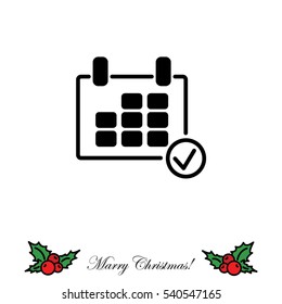 Web line icon. Calendar