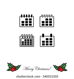 Web line icon. Calendar