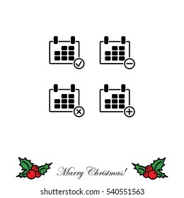 Web line icon. Calendar