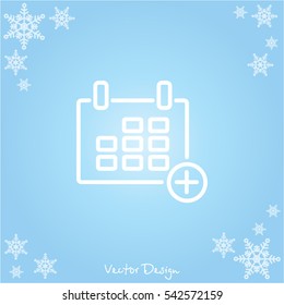 Web line icon. Calendar