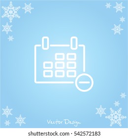 Web line icon. Calendar