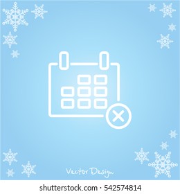 Web line icon. Calendar