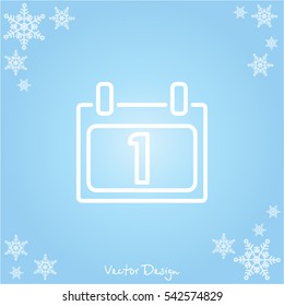 Web line icon. Calendar