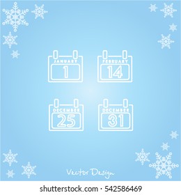 Web line icon. Calendar