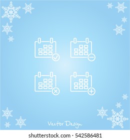 Web line icon. Calendar