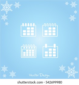 Web line icon. Calendar
