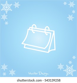 Web line icon. Calendar
