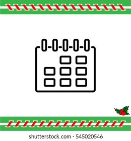 Web line icon. Calendar
