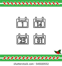 Web line icon. Calendar