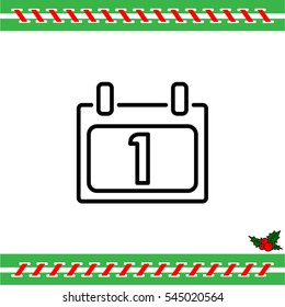 Web line icon. Calendar