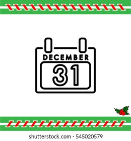 Web line icon. Calendar
