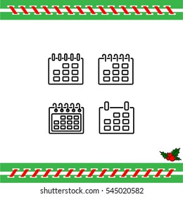 Web line icon. Calendar