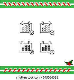 Web line icon. Calendar