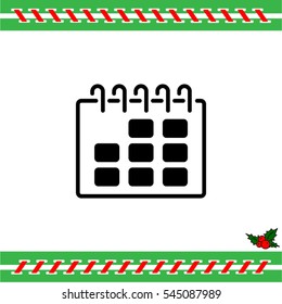 Web line icon. Calendar