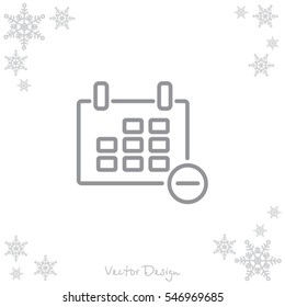 Web line icon. Calendar
