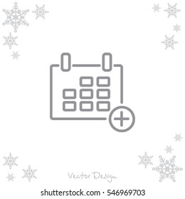 Web line icon. Calendar
