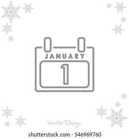 Web line icon. Calendar