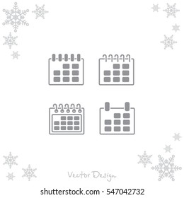 Web line icon. Calendar