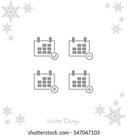 Web line icon. Calendar