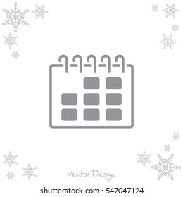 Web line icon. Calendar