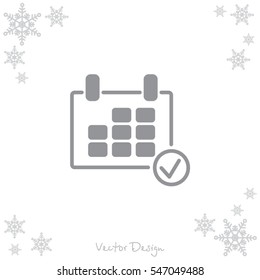 Web line icon. Calendar