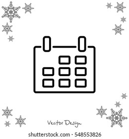 Web line icon. Calendar
