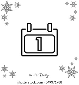 Web line icon. Calendar
