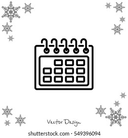 Web line icon. Calendar