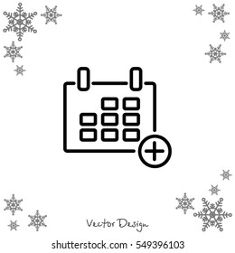 Web line icon. Calendar