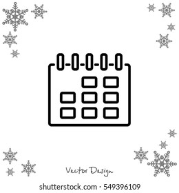 Web line icon. Calendar