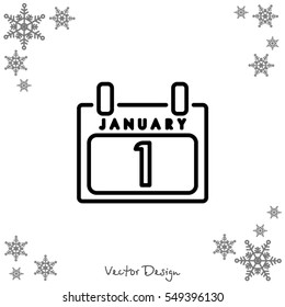 Web line icon. Calendar
