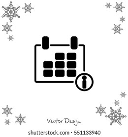 Web line icon. Calendar