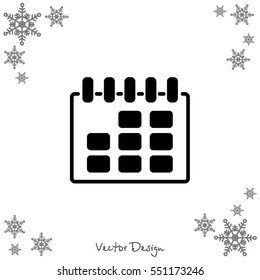 Web line icon. Calendar
