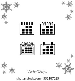 Web line icon. Calendar