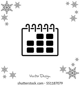Web line icon. Calendar