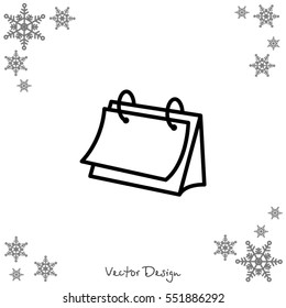 Web line icon. Calendar