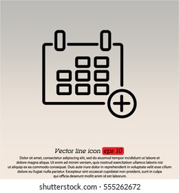 Web line icon. Calendar