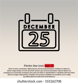 Web line icon. Calendar