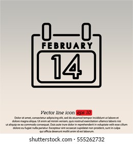 Web line icon. Calendar