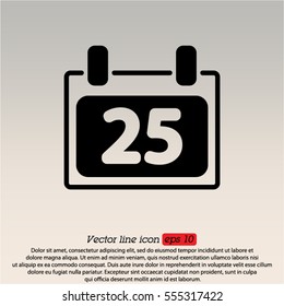 Web line icon. Calendar