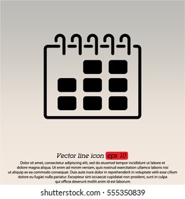 Web line icon. Calendar