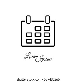 Web line icon. Calendar