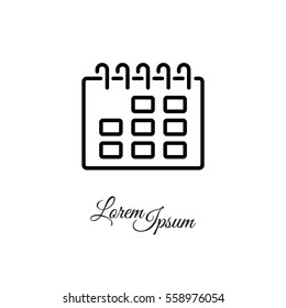 Web line icon. Calendar